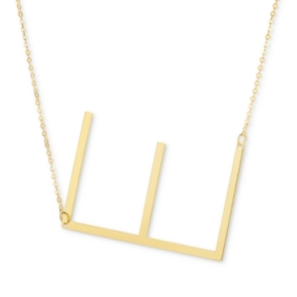 Initial "E" 10 K solid gold necklace- New in box